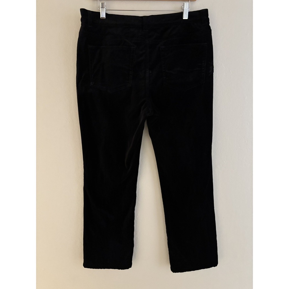 Lauren Ralph Lauren Velvet Blk‎ Straight Leg Old Money Academia Classic Chic 12P